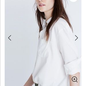 NWT Drapey Oversized Boyshirt in Pure White